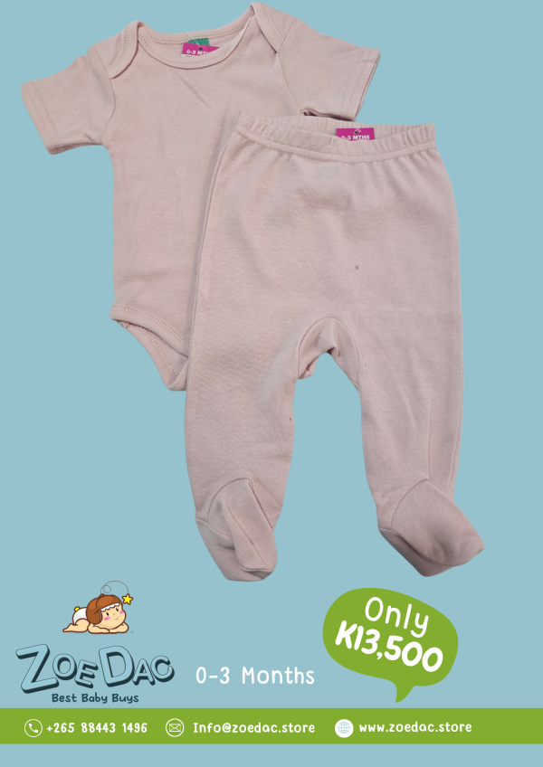 Pink 2-Piece Baby Clothes Set